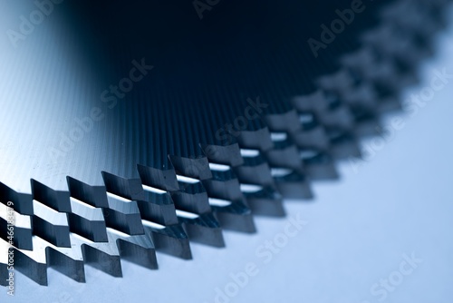 Saw blades, cutting tools background. photo