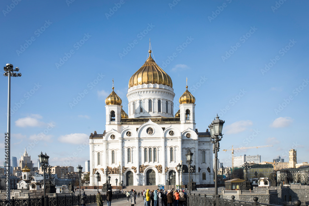 View from the bridge to the Cathedral of Christ the Savior