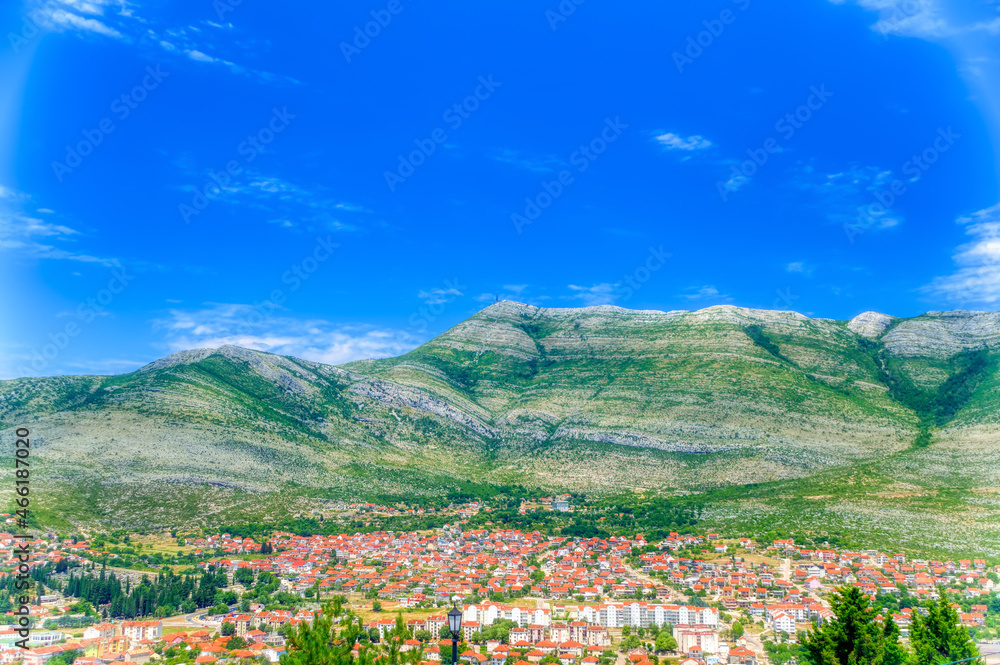 Leotar mountain located over city of Trebinje in Bosnia and Herzegovina.