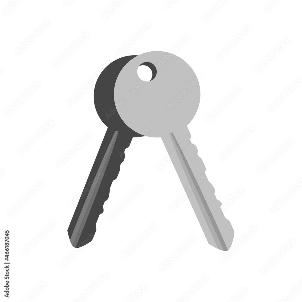 Key icon vector flat style logo template Key icon vector flat style logo template