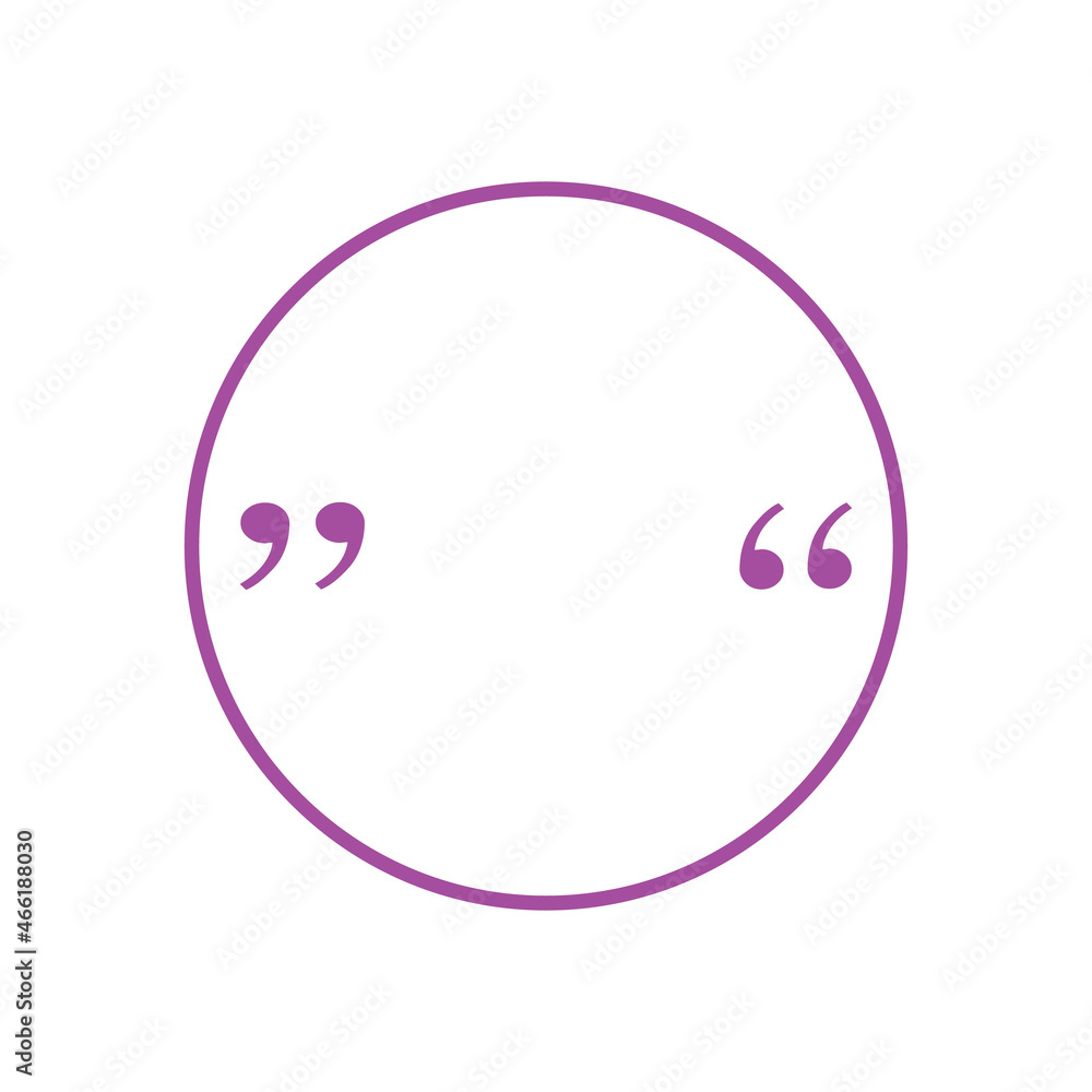 pink line circle on white background with quotes inside and place for your text pink line circle on white background with quotes inside and place for your text
