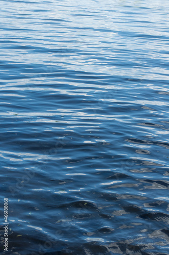 the texture of the water surface is a rich blue color in a vertical position
