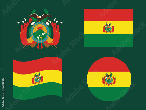 set of flags bolivia