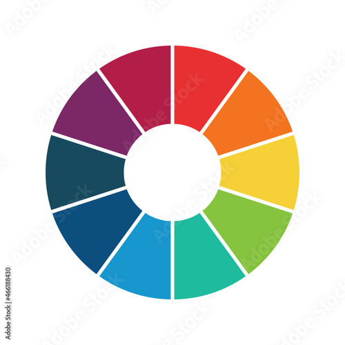pie charts vector colorful info template. on white background 
