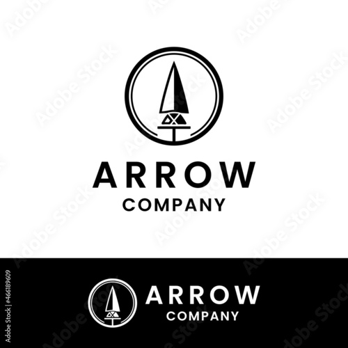 Spear Arrowhead symbol logo design