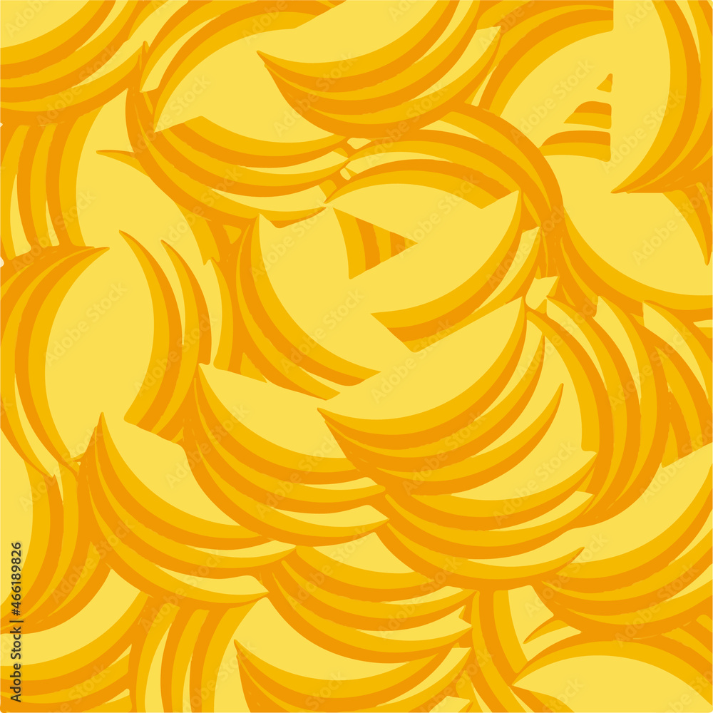 Mango And Mango Slices Pattern Background. Fruit Vector Illustration. Mango And Mango Slices Pattern Background. Fruit Vector Illustration.