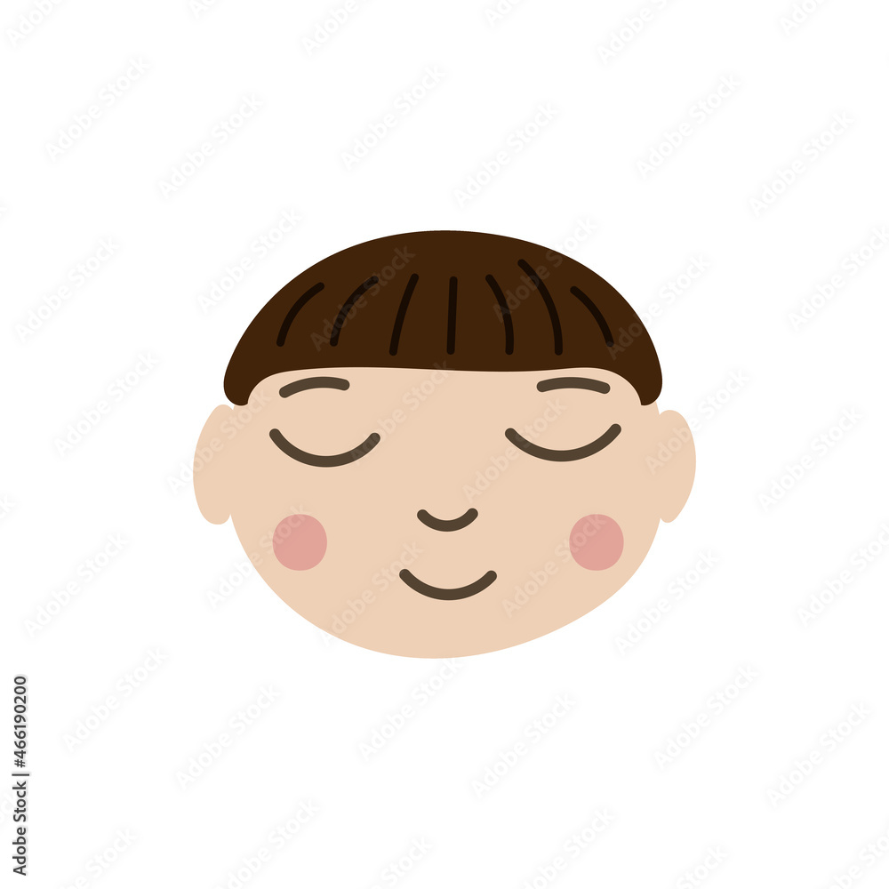 Baby boy face icon design. Vector illustration.