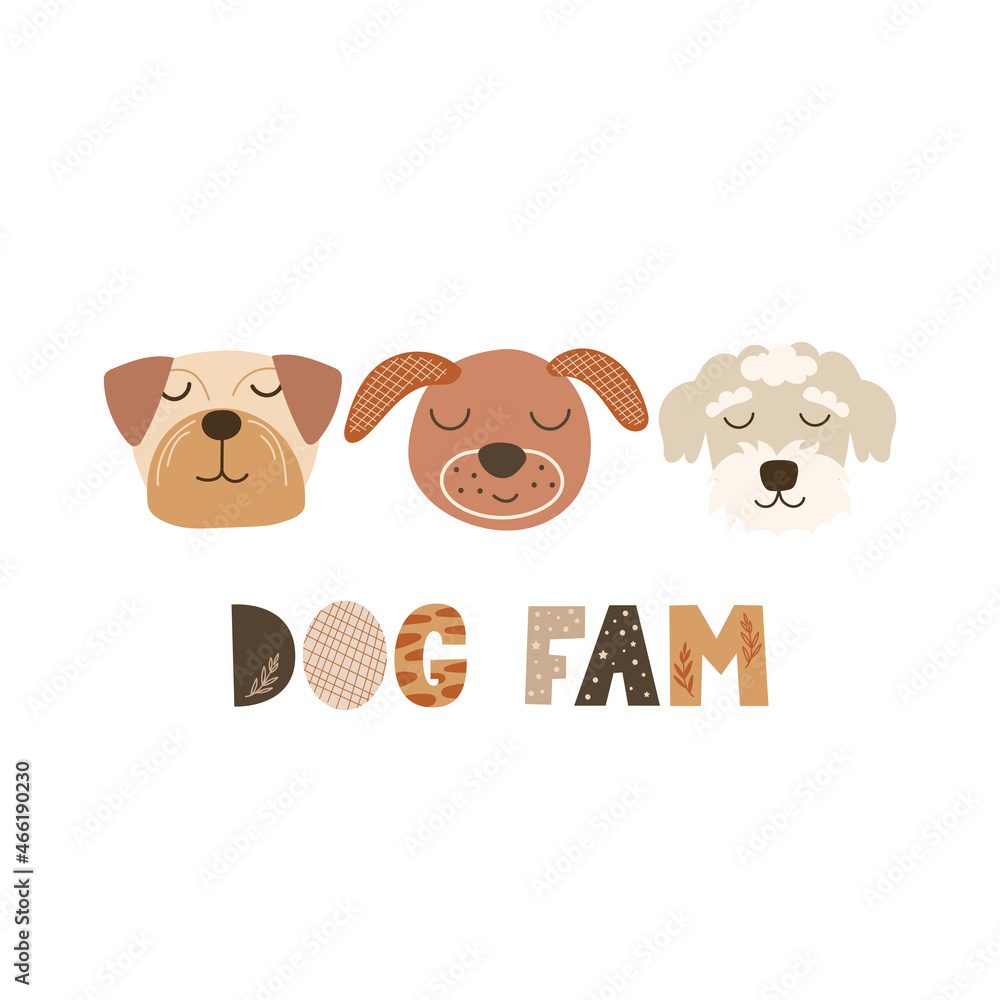 Dog lover poster with funny quote. Vector illustration. Dog lover poster with funny quote. Vector illustration.
