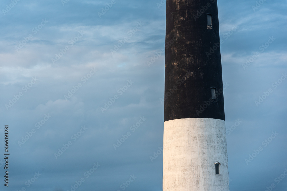 details of a lighthouse on the coast