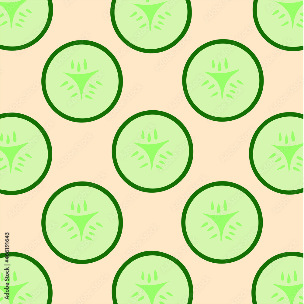 Cucumber Pattern Background. Vegetable Vector Illustration. Cucumber Pattern Background. Vegetable Vector Illustration.
