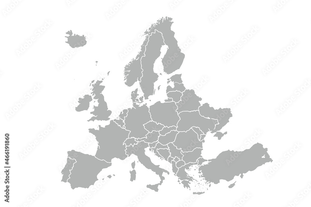 Naklejka premium Europe map vector with country borders vector eps.10