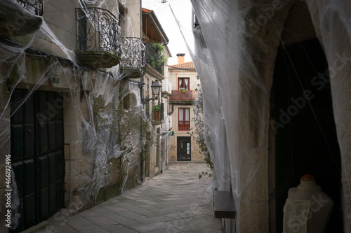 narrow street in the city photo