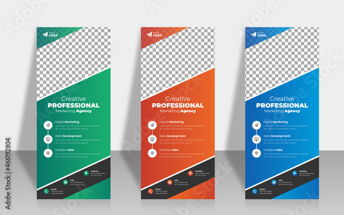 Set of templates with a design of vertical banners.