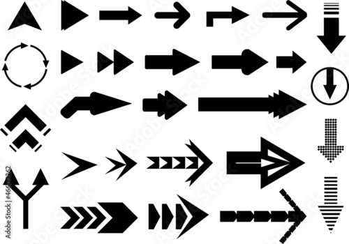Set of black vector arrows. Different black arrow icons. Arrows set. Arrow icon. Arrow black colored. vector icon. Arrows vector collection.