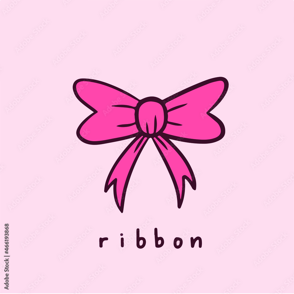 Ribbon Bows Symbol. Social Media Post. Vector Illustration. Ribbon Bows Symbol. Social Media Post. Vector Illustration.