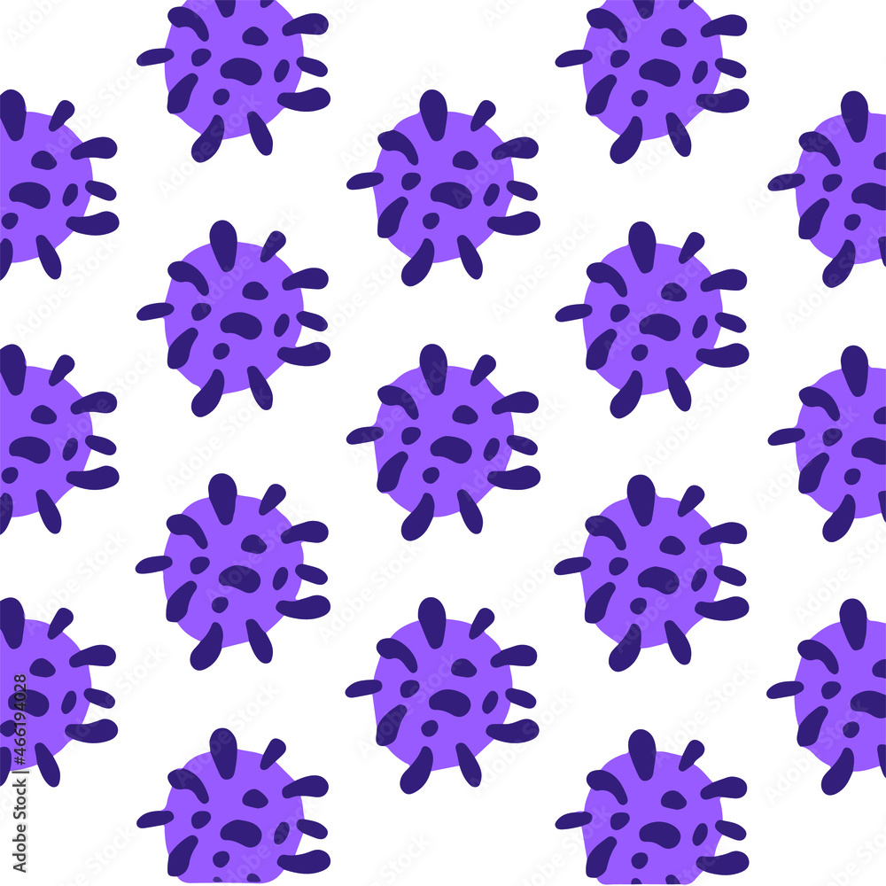 Virus Pattern Background. Social Media Post. Vector Illustration.