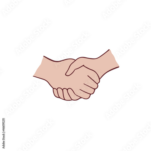Handshake Symbol. Hand Gesture Vector Illustration.