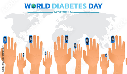 World Diabetes Day. 14 November Awareness Month of World Diabetes Day Background. 