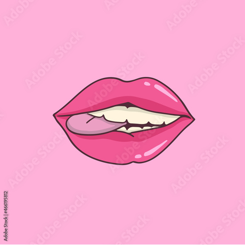 Sexy Lip Symbol. Vector Illustration.