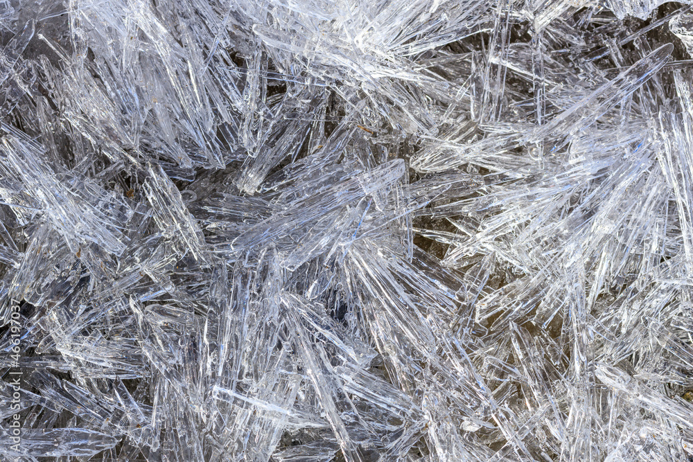sharp ice shards on the surface sharp ice shards on the surface