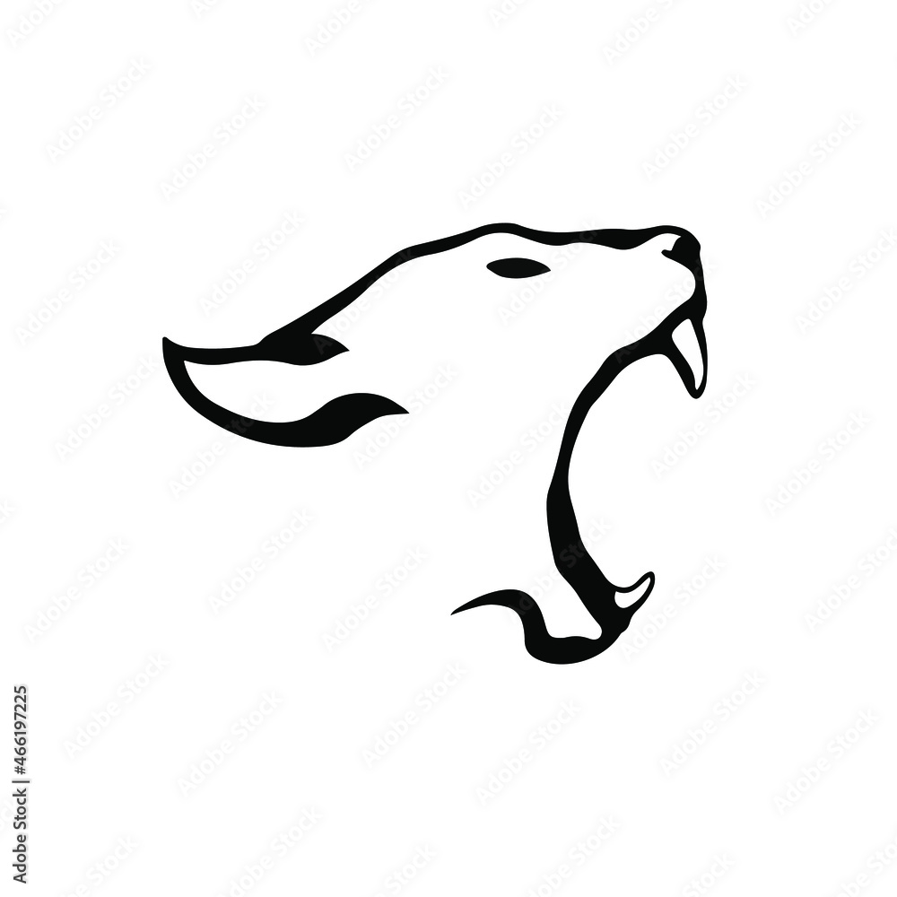 Black Tiger Head Logo on White Background. Tattoo Design. Stencil Vector Illustration. Black Tiger Head Logo on White Background. Tattoo Design. Stencil Vector Illustration.
