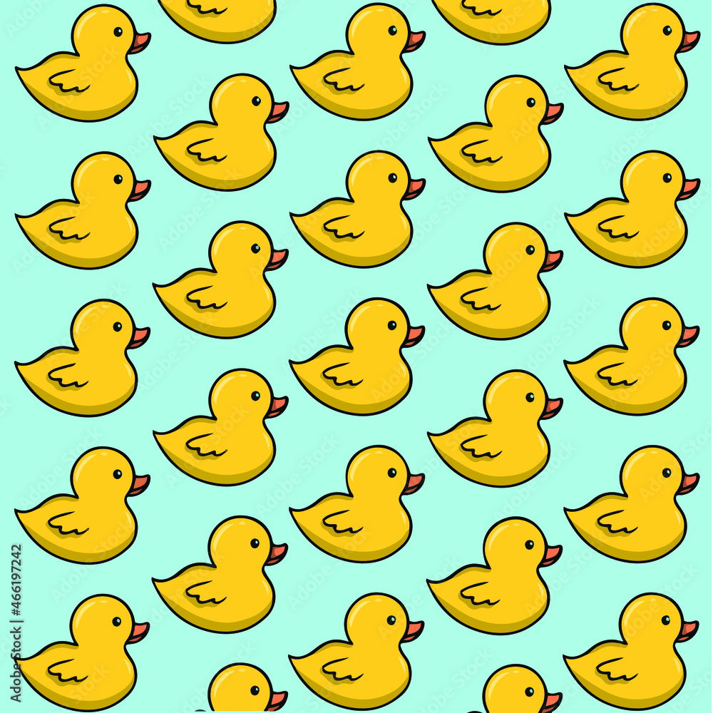 Rubber Duck Pattern. Social Media Post. Vector Illustrations. Rubber Duck Pattern. Social Media Post. Vector Illustrations.