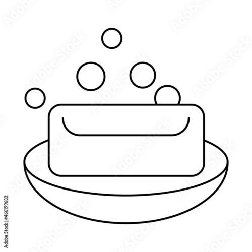Soap Soapbox Bubbles Vector Art. Black and white. White background. Line drawing. 
