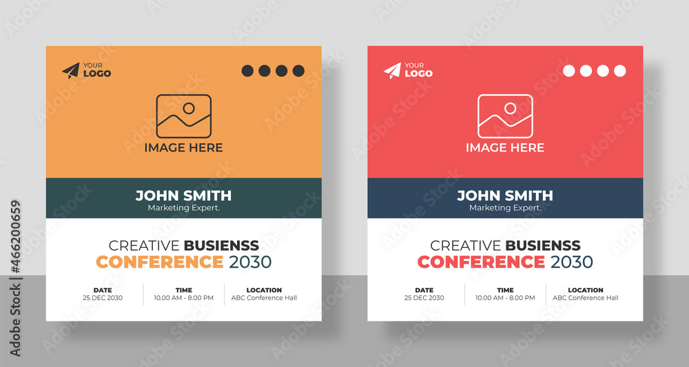 Business webinar social media post template Business webinar social media post template