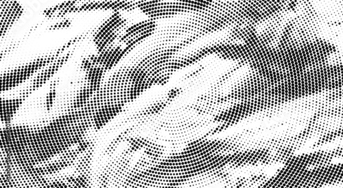 Abstract black and white monochrome halftone background.