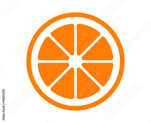 Vector graphics of orange wedges on an isolated white background