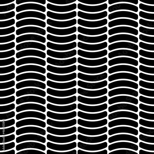 Black temples directed vertically to one side. Vector.