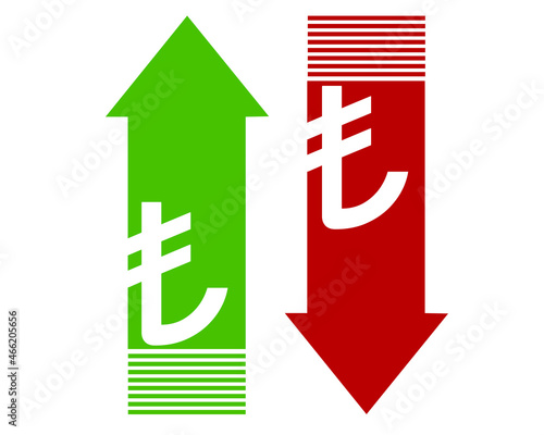 Turkish lira finance, graphic vector, economy