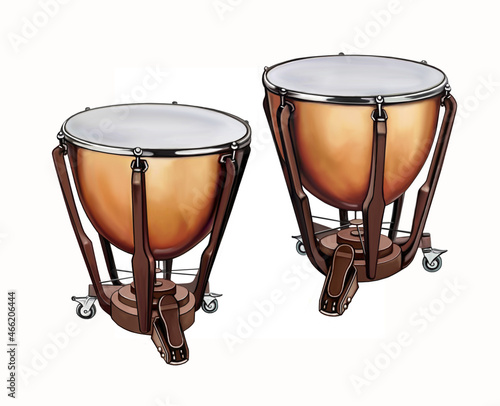 Timpani, kettledrums (called timps)