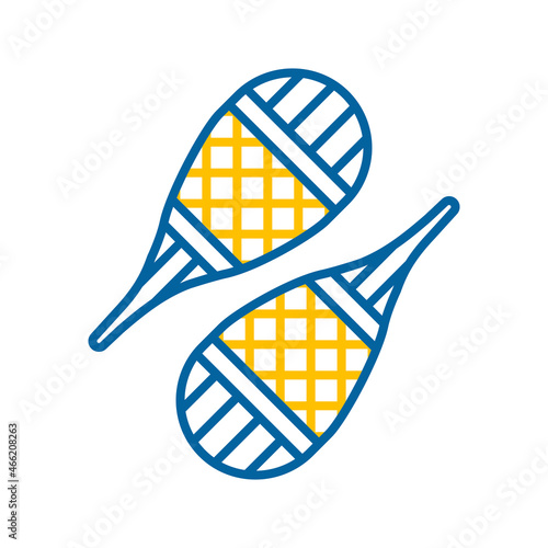 Snowshoes vector icon. Winter sign