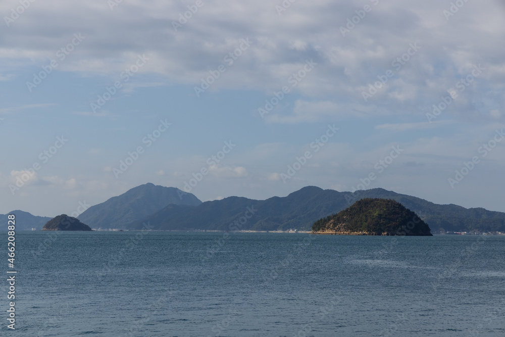 日本の広島県の大久野島の古くて美しい建物と風景 日本の広島県の大久野島の古くて美しい建物と風景