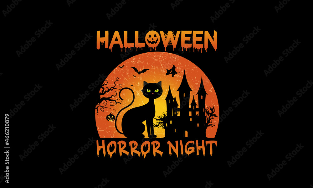 Halloween high quality Vector Graphic. Horns head devil t-shirt design.