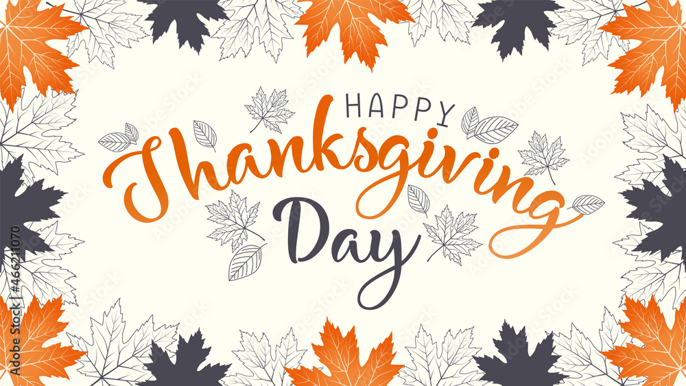 Hand drawn Happy Thanksgiving Day Background. Vector illustration. Hand drawn Happy Thanksgiving Day Background. Vector illustration.