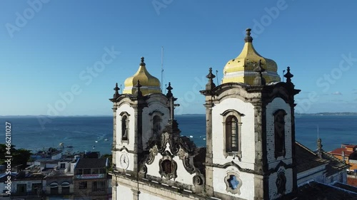 salvador, bahia, brazil - october 29, 2021: View of the Basilica of Senhor do Bonfim, popularly known as Igreja do Bonfim, in the city of Salvador. photo