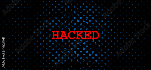 Abstract Technology Binary Code Dark Red Background. Cyber Attack, Ransomware, Malware, Scareware Concept