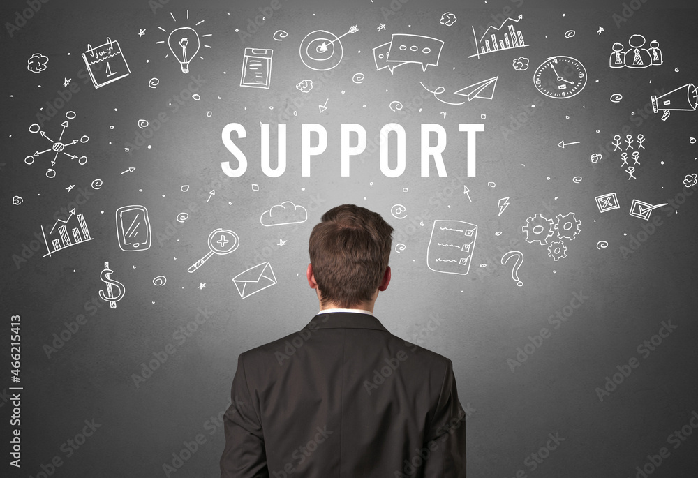 Rear view of a businessman