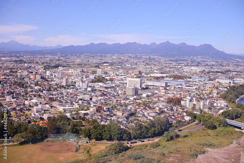 Fototapeta premium 前橋市 群馬県庁舎から見た街並み