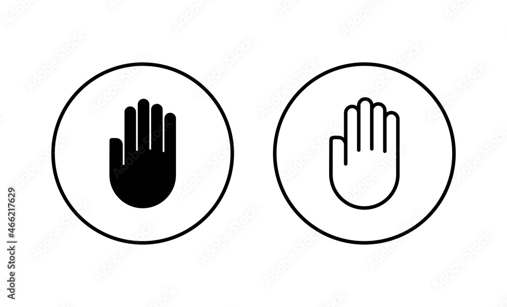 Hand icons set. hand sign and symbol. palm Hand icons set. hand sign and symbol. palm