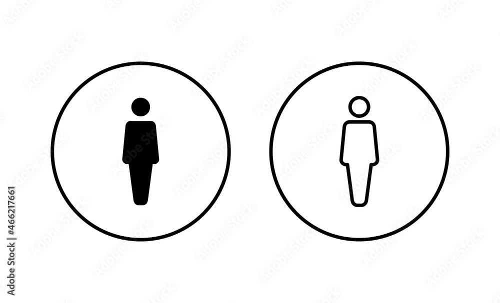 Man icons set. male sign and symbol. human symbol