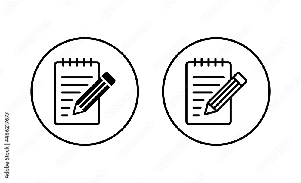 Note icons set. notepad sign and symbol Note icons set. notepad sign and symbol