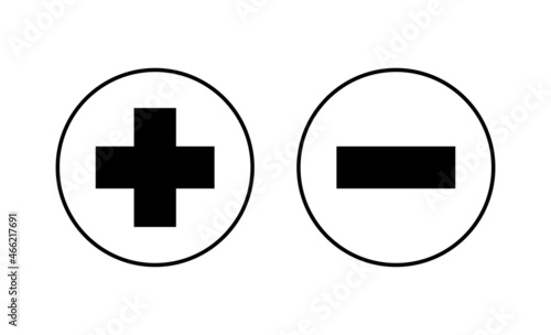 Plus and minus icons set. plus sign and symbol. add plus icon