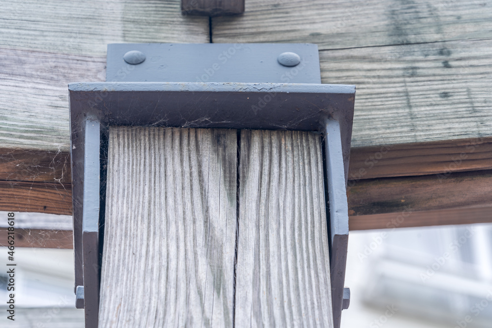 Metal steel connector secure beams woodtowood connections Wood