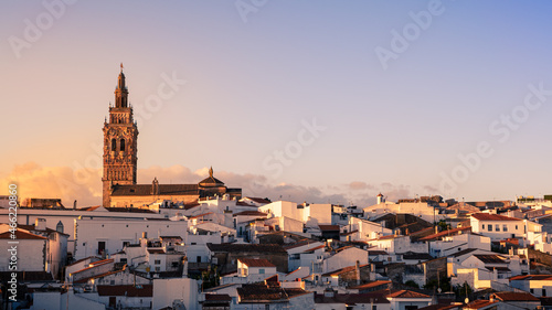 Catholic church located in spanish town of Jerez de los Caballeros at Spain
