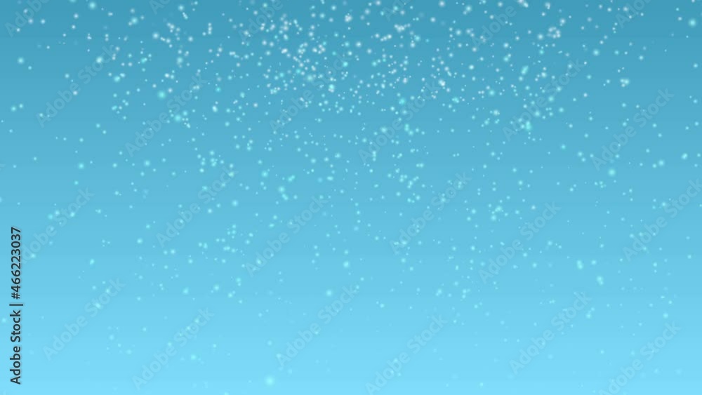 Animation of snowflakes falling down on blue background. Winter weather Animation of snowflakes falling down on blue background. Winter weather