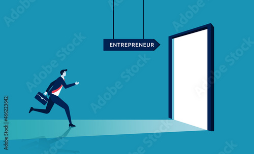 Businessman resign from old job and start to be an entrepreneur
