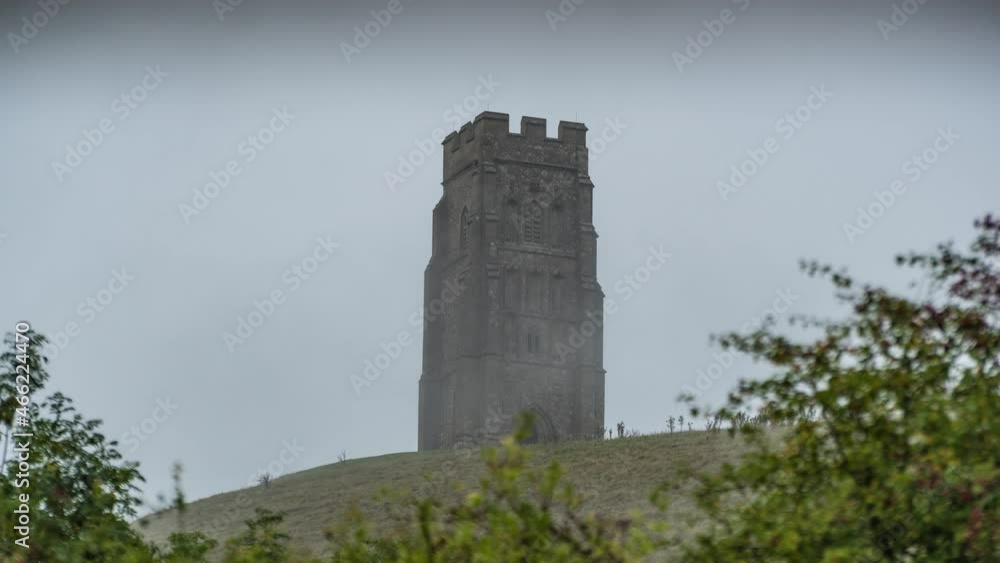 St Michael's Tower on Glastonbury Tor, England Time Lapse St Michael's Tower on Glastonbury Tor, England Time Lapse